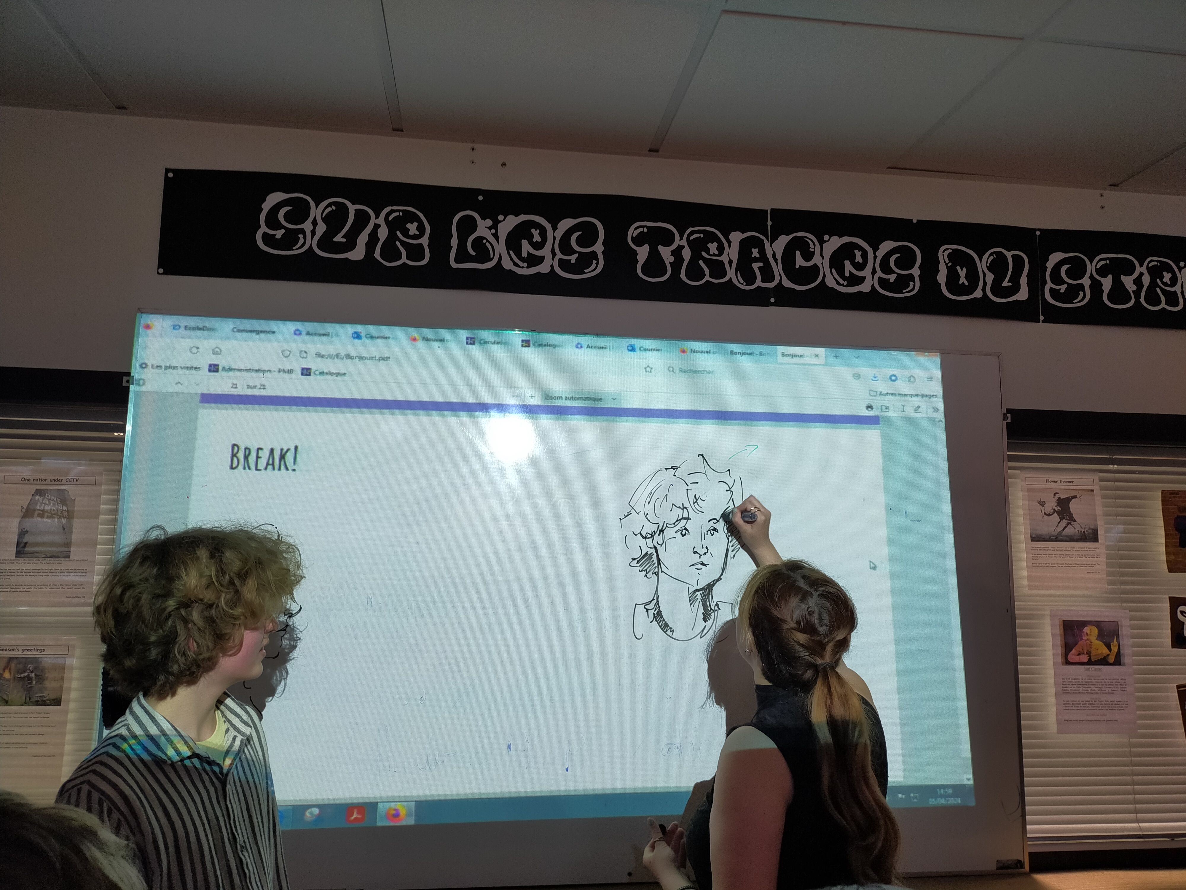Jersey artist in residence in a St-Malo school 