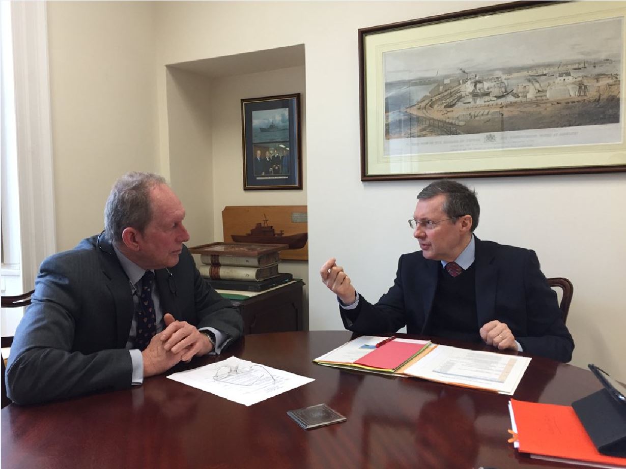 President Philippe Bas’s first visit to Alderney